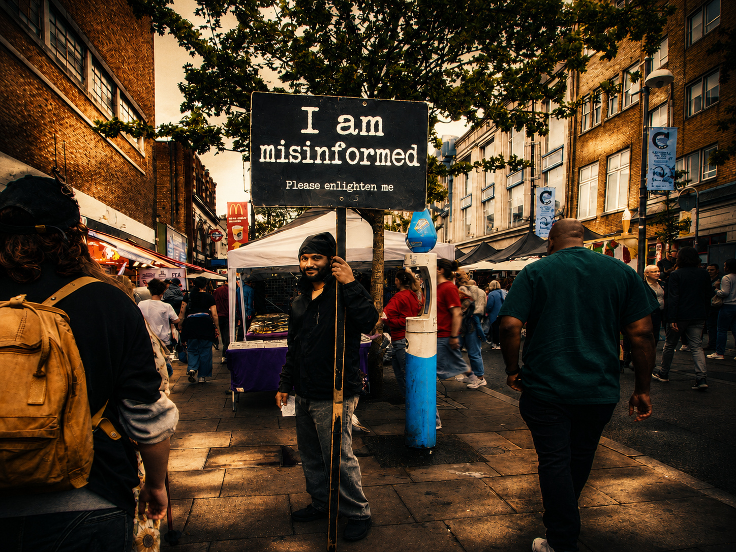 Man with Sign