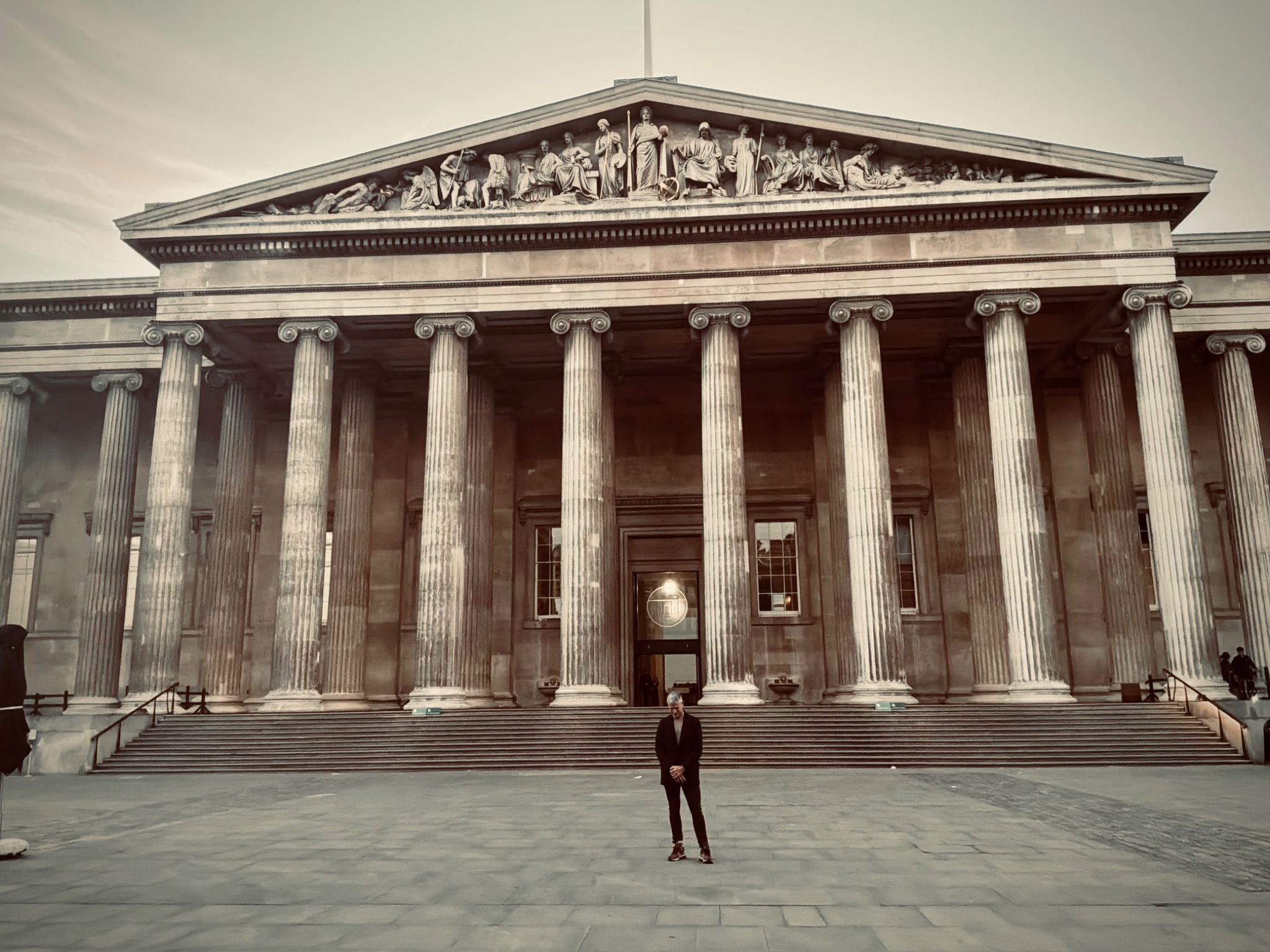 Tom Lawton outside the British Museum