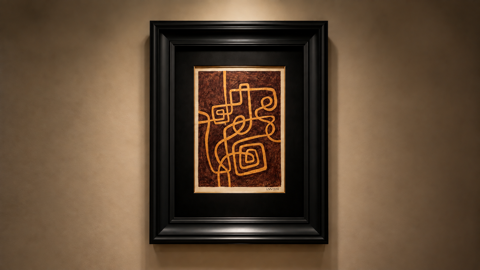 Golden Thread original framed